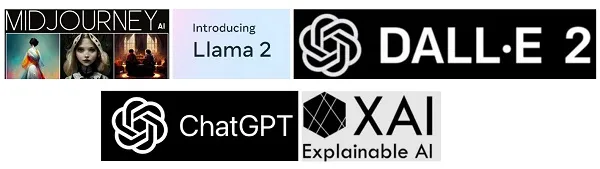 ChatGPT, DALL-E 2, Midjourney, Llama 2, xAI