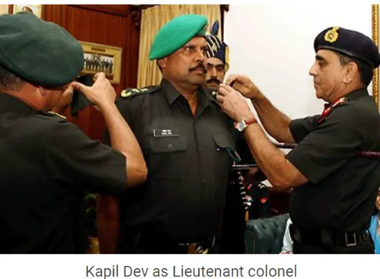 Kapil Dev as Lieutenant Colonel Kapil Dev as Lieutenant Colonel