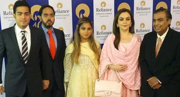Mukesh, Nita, Isha, Akash, and Anant Ambani Mukesh, Nita, Isha, Akash, and Anant Ambani