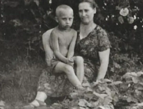 Vladimir Putin with his Mother